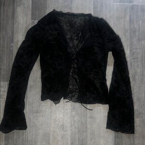 Black Tailored Long Sleeve Tee